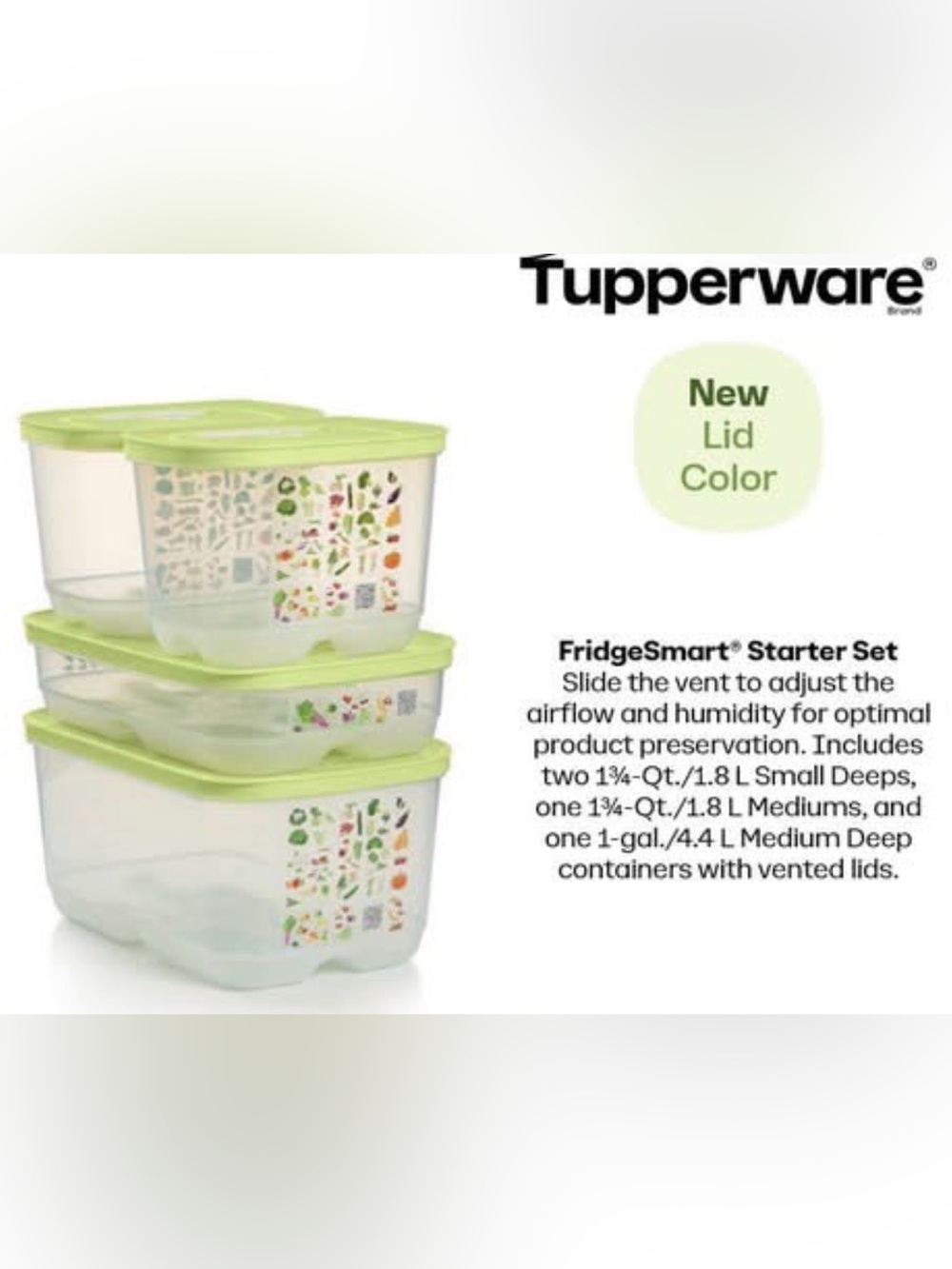 Tupperware FridgeSmart Starter 4pc Set